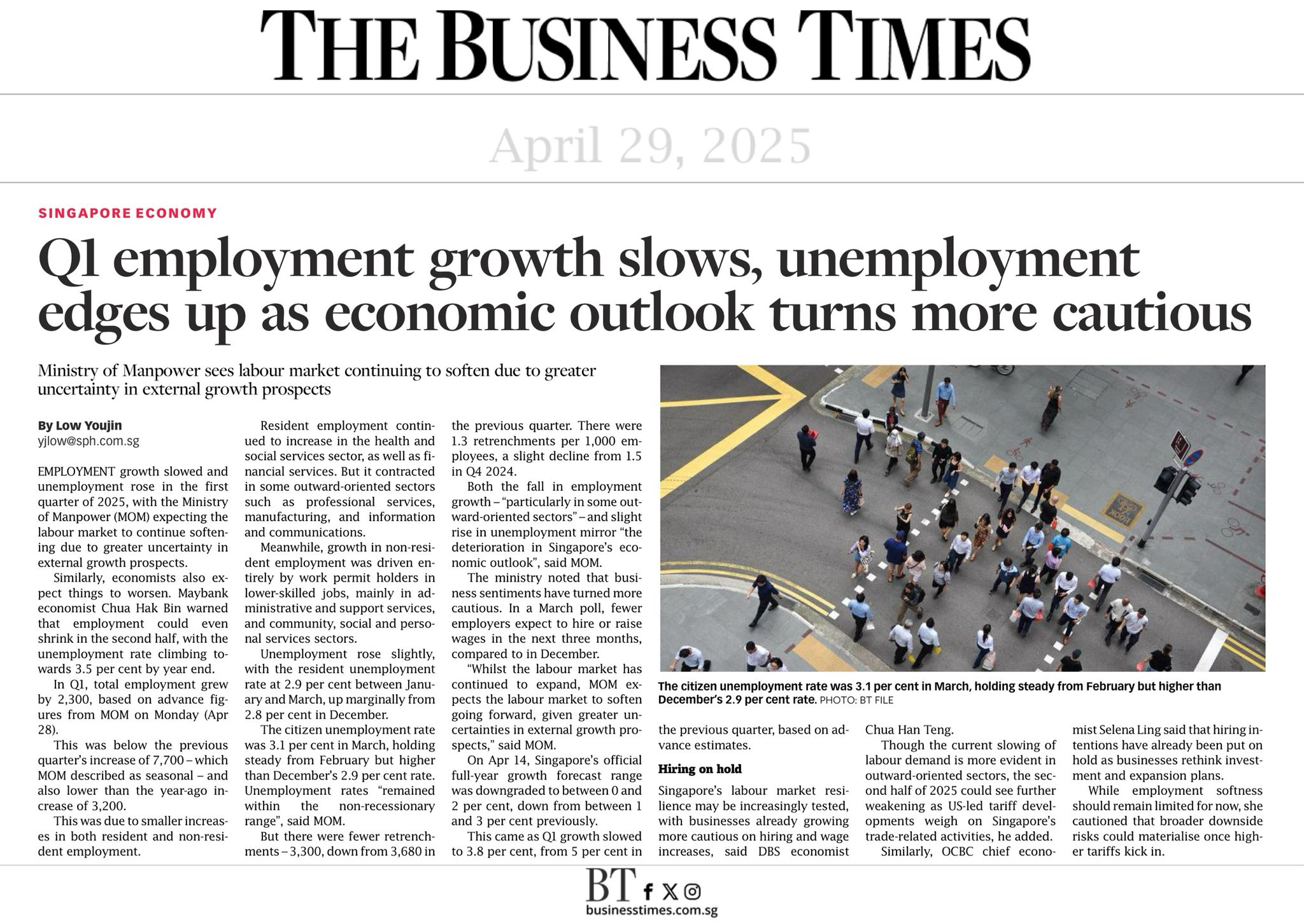 Straits Times Employment