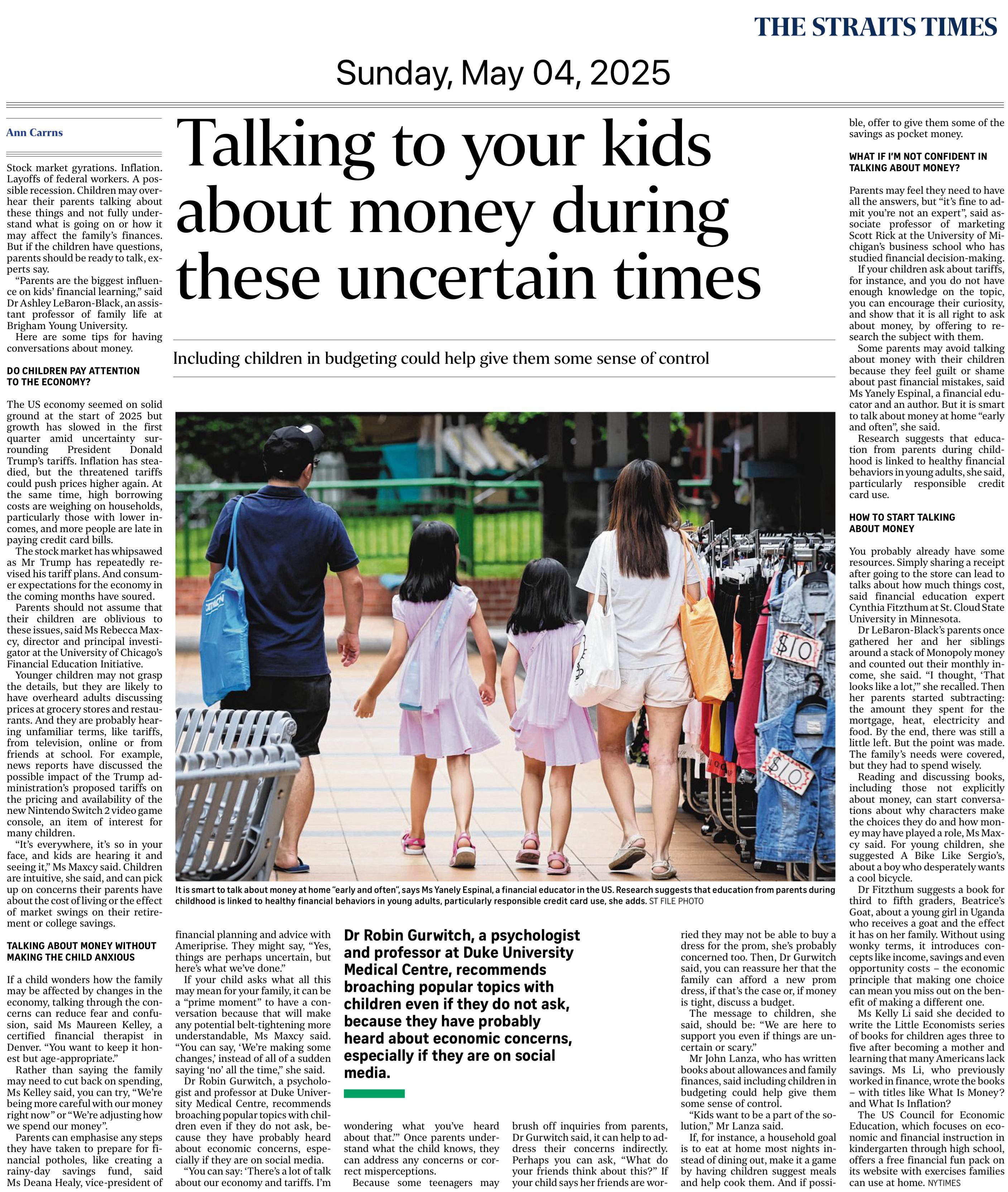 talking to your kids about money during these uncertain times