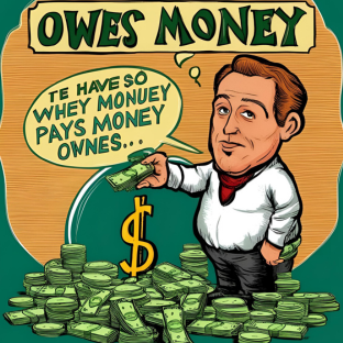 owes money