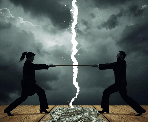 Splitting the cash in a divorce