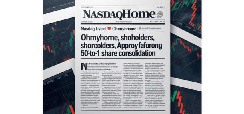 Nasdaq-Listed Ohmyhome Shareholders Approve 50-to-1 Share Consolidation as Firm Faces Delisting